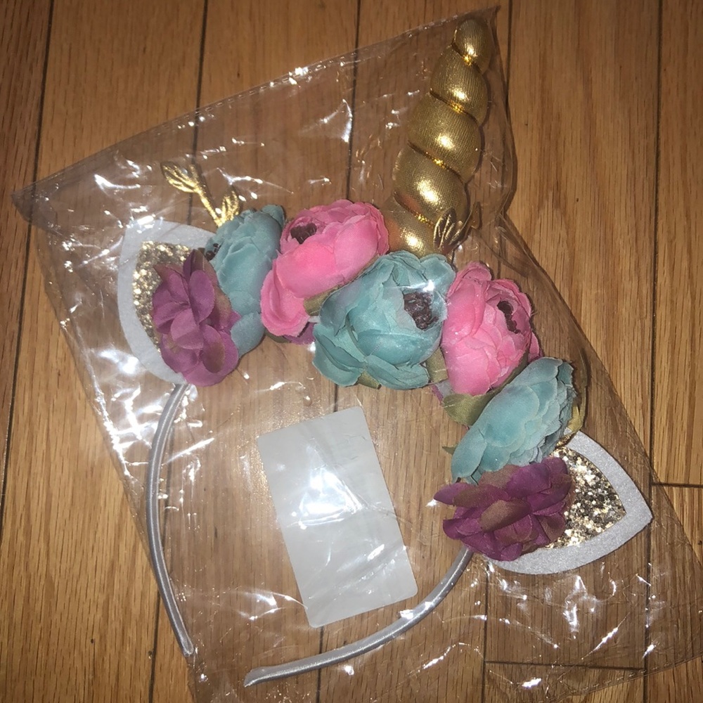 Unicorn 🦄 FLOWER HEADBAND festival ITEM *NWT* - Picture 7 of 8